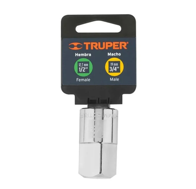 ADAPTADOR CON RACHET PARA ENCASTRE DE 1/2 A 3/4 TRUPER