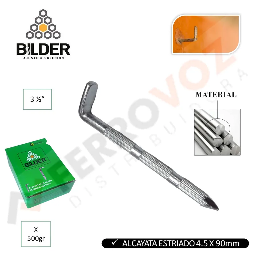ALCAYATA DE CEMENTO 3 1/2 (4.3X90MM) 45 UNIDADES MEJIA"
