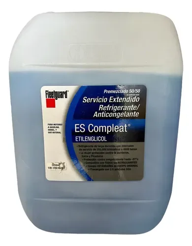 ANTICONGELANTE/REFRIGERANTE FLEETGUARD ES COMPLEAT 50/50 PREMEZCLADO 19L AZUL ACERO VALVOLINE