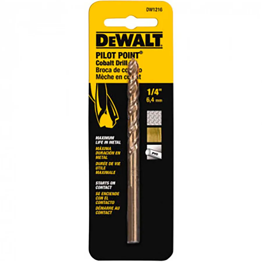 BROCA COBALTO 1/4 DEWALT"