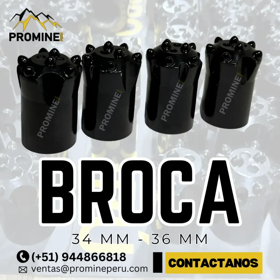 BROCA PIÑA 34 MM MINERA ATLAS COPCO