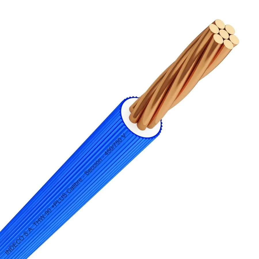 CABLE THW 12 AWG AZUL INDECO