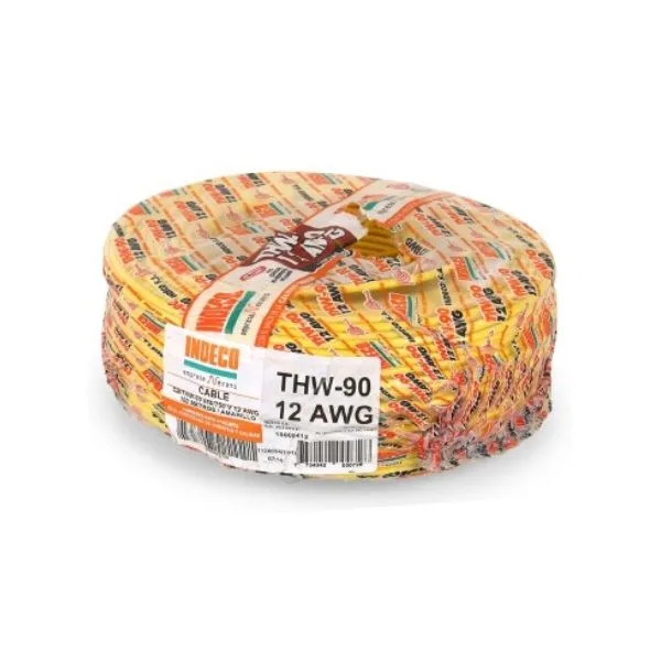 CABLE THW N° 12 AWG COLORES VARIOS (7 FILAMENTOS) INDECO