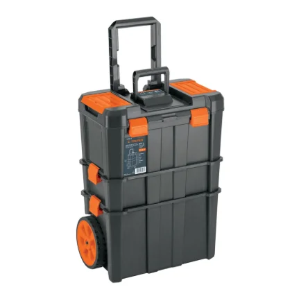CAJA D/HERRAMIENTAS 23 CON RUEDAS Y MANG TELES TRUPER"