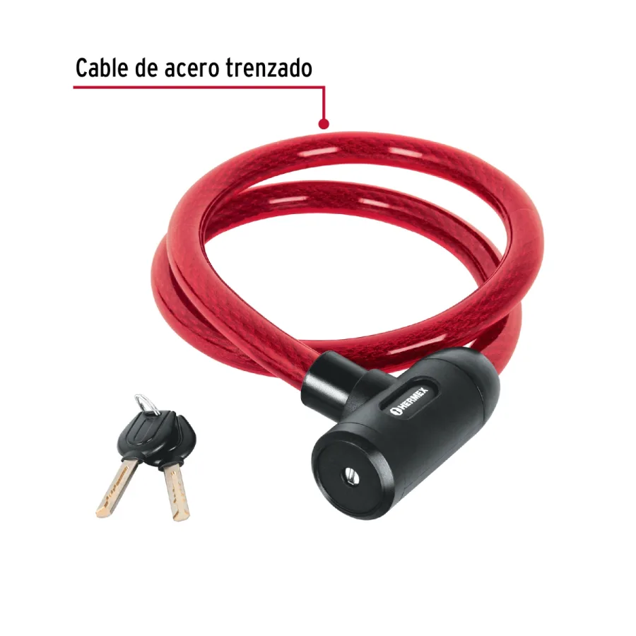 CANDADO DE CABLE 20 X 1.2 M HERMEX