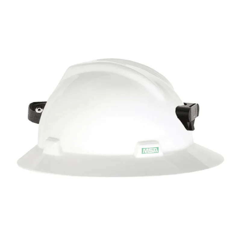 CASCO SOMBRERO BLANCO ONE TOUCH C/ PORTALAMPARA MSA