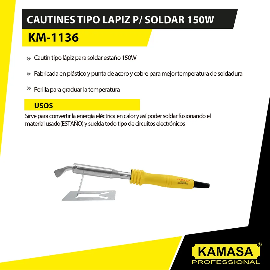 CAUTIN TIPO LAPIZ P/SOLDAR 150 W KAMASA