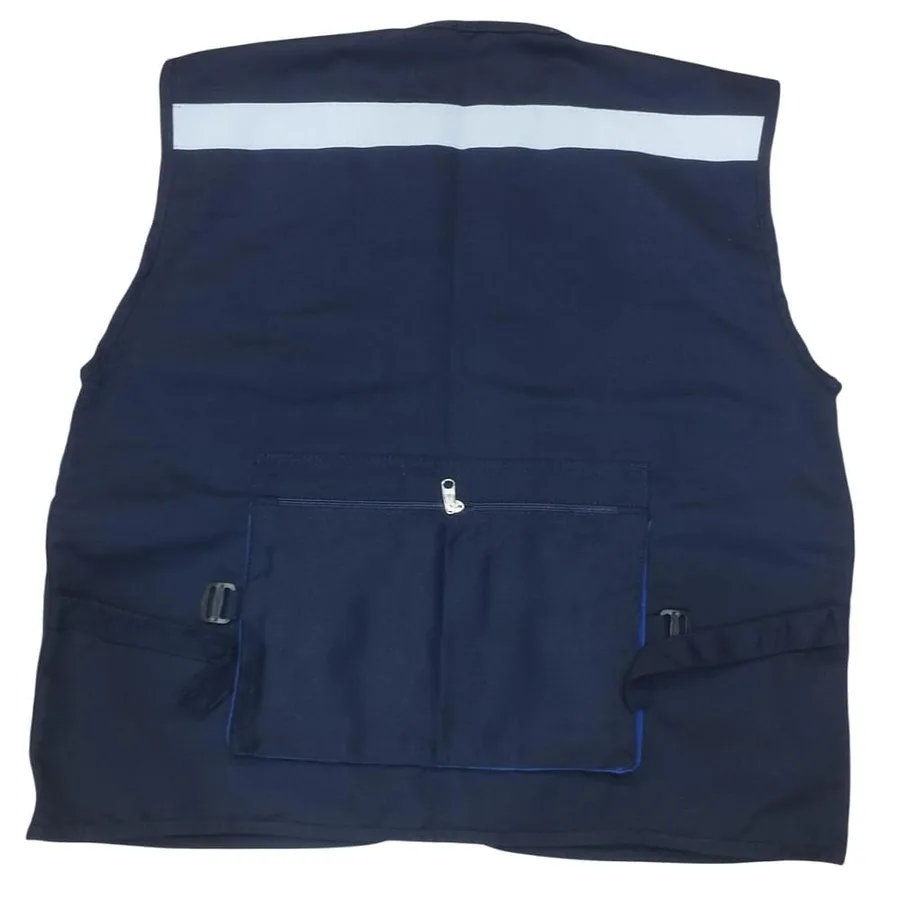 CHALECO DRILL TEC AZUL T-XL S/M