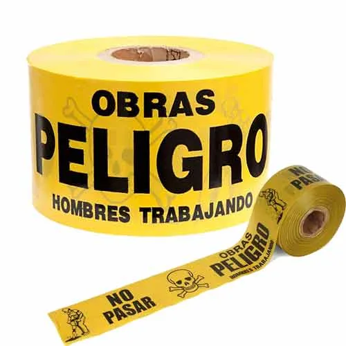 CINTA AMARILLA PELIGRO NO PASE - HOMBRES TRABAJANDO - ROLLO S/M