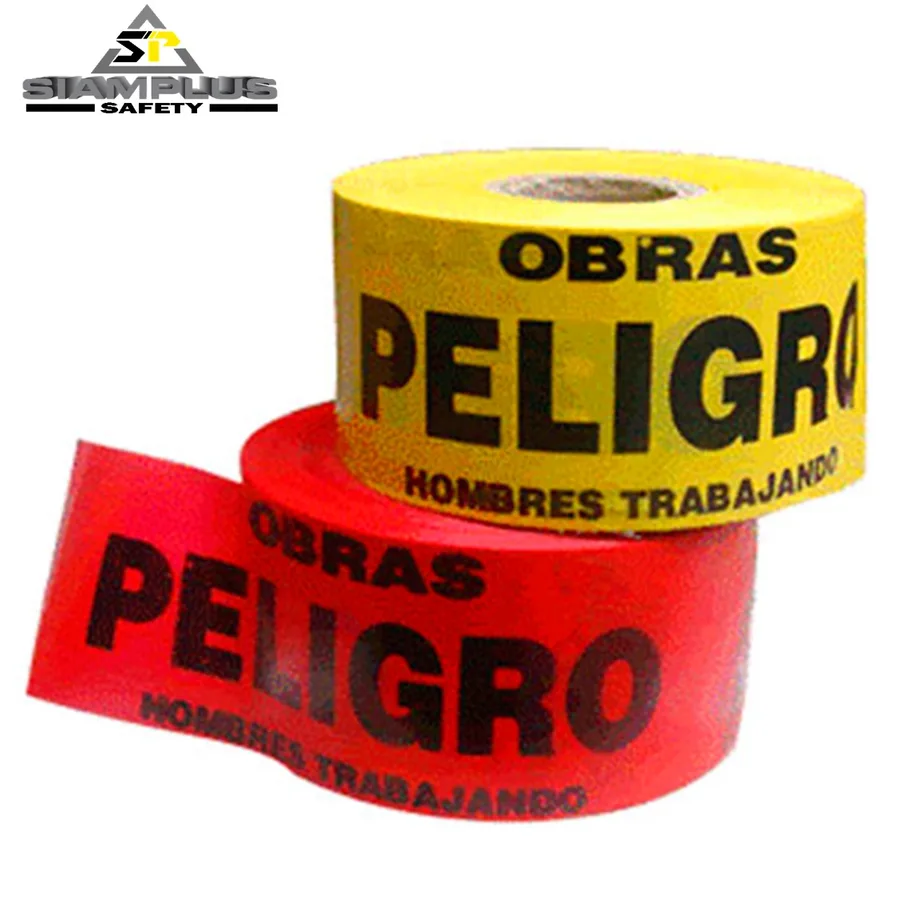 CINTA ROJA PELIGRO OBRA - HOMBRES TRABAJANDO- ROLLO S/M