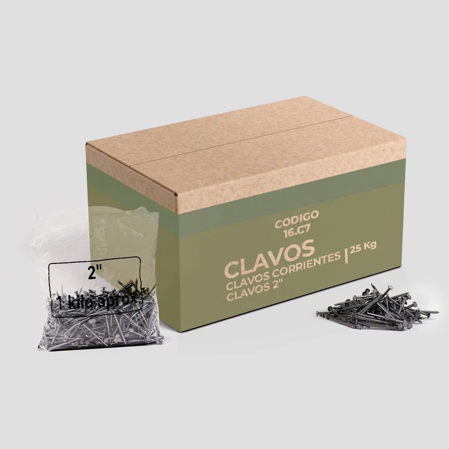 CLAVO CALAMINA WASHON BWG9-2.5*C/JEBE (CAJA 25KG) WASHON