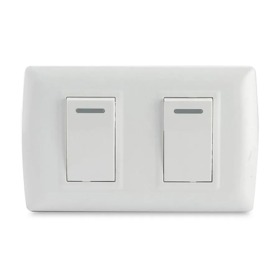 CONMUTADOR EMPOTRABLE DOBLE DORADO UYUSTOOLS