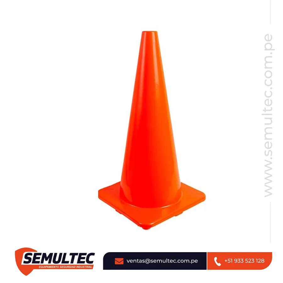 CONO DE PVC NARANJA MEDIANO 28 PULG SEGURIDAD