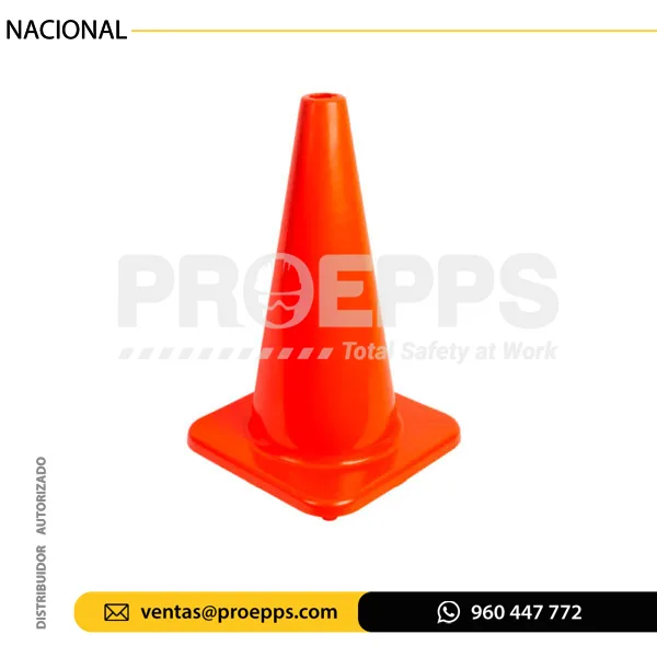 CONO DE PVC NARANJA PEQUEÑO 18 PULG SEGURIDAD