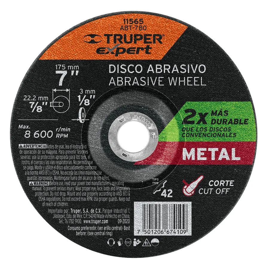 DISCO ABRASIVO 7 1/8 TRUPER
