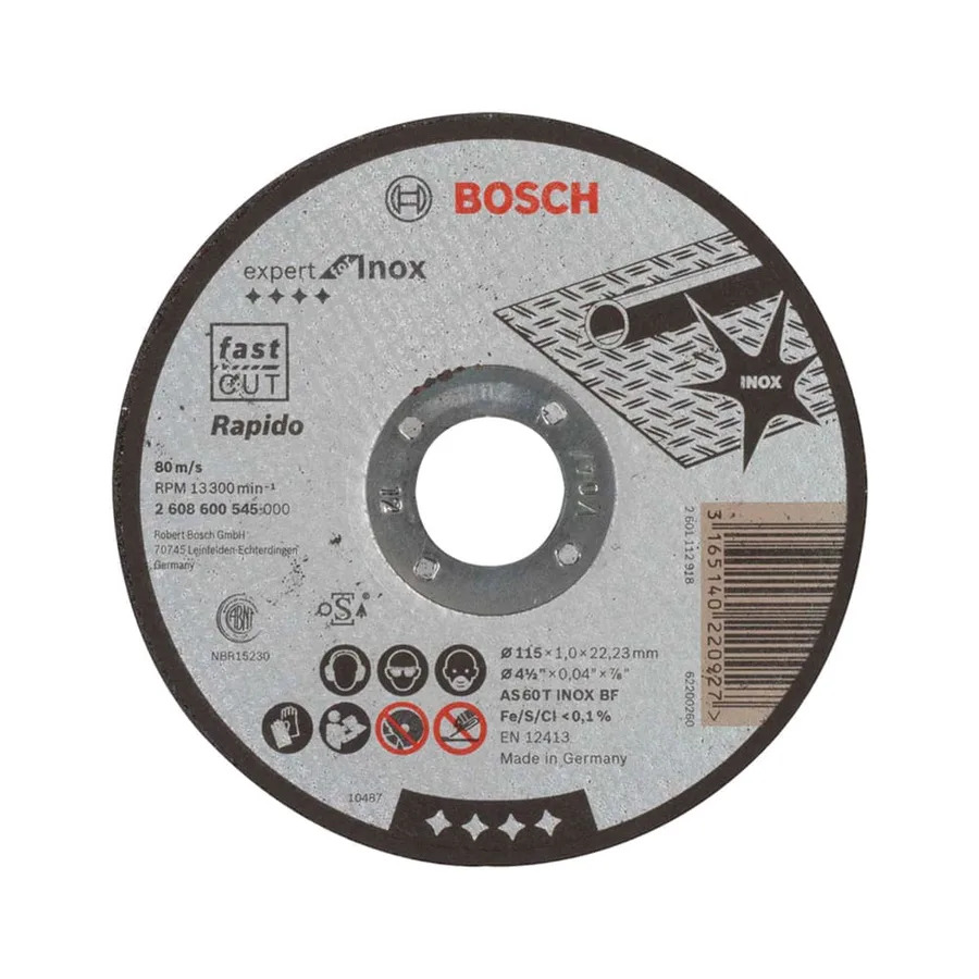 DISCO ABRASIVO CORTE INOX 115 X 1.0 X 22 MM (A60T) MAKITA