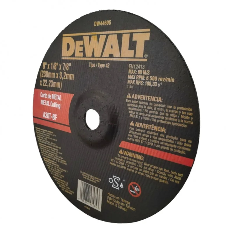 DISCO C/METAL GRUESO 9X 1/8" X 7/8" DEWALT"