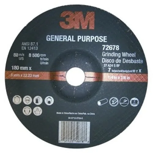DISCO DESBASTE METAL GR24 7X1 /4X7/8 3M