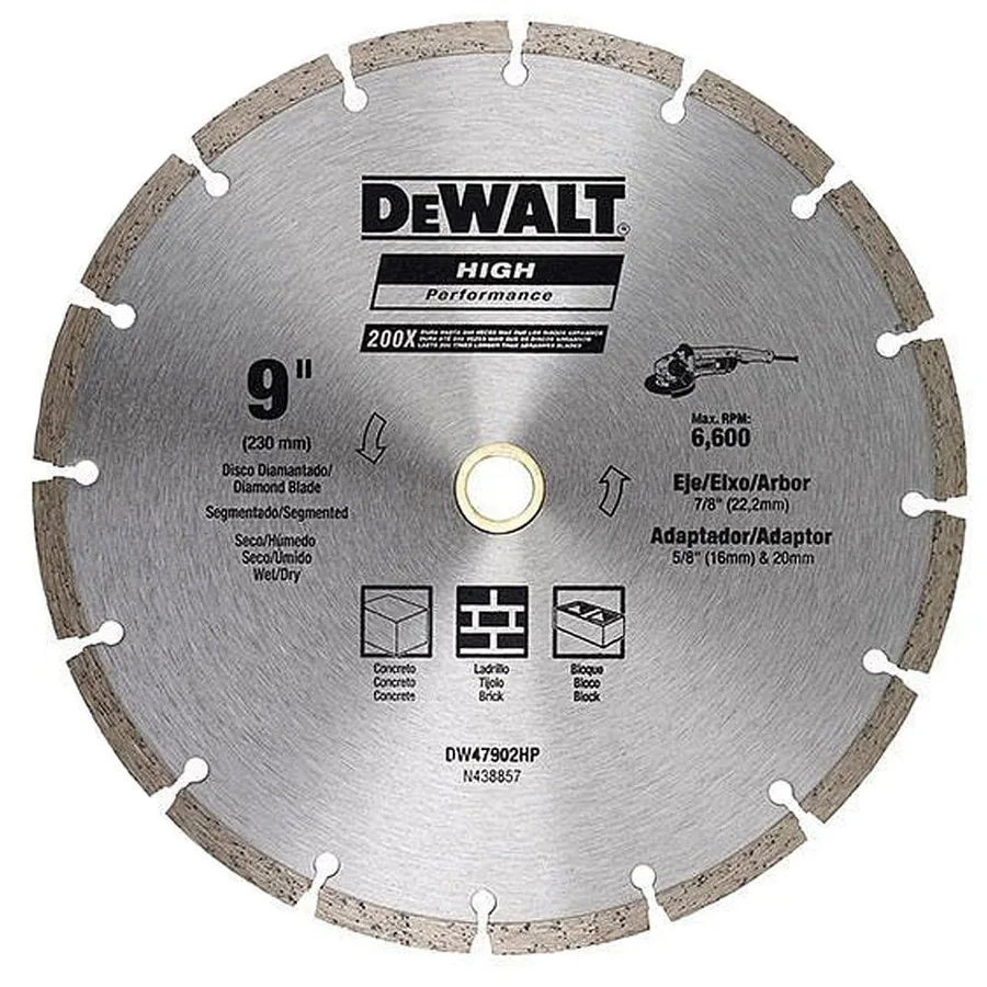 DISCO DIAMANTADO HP 9 TURBO DEWALT"