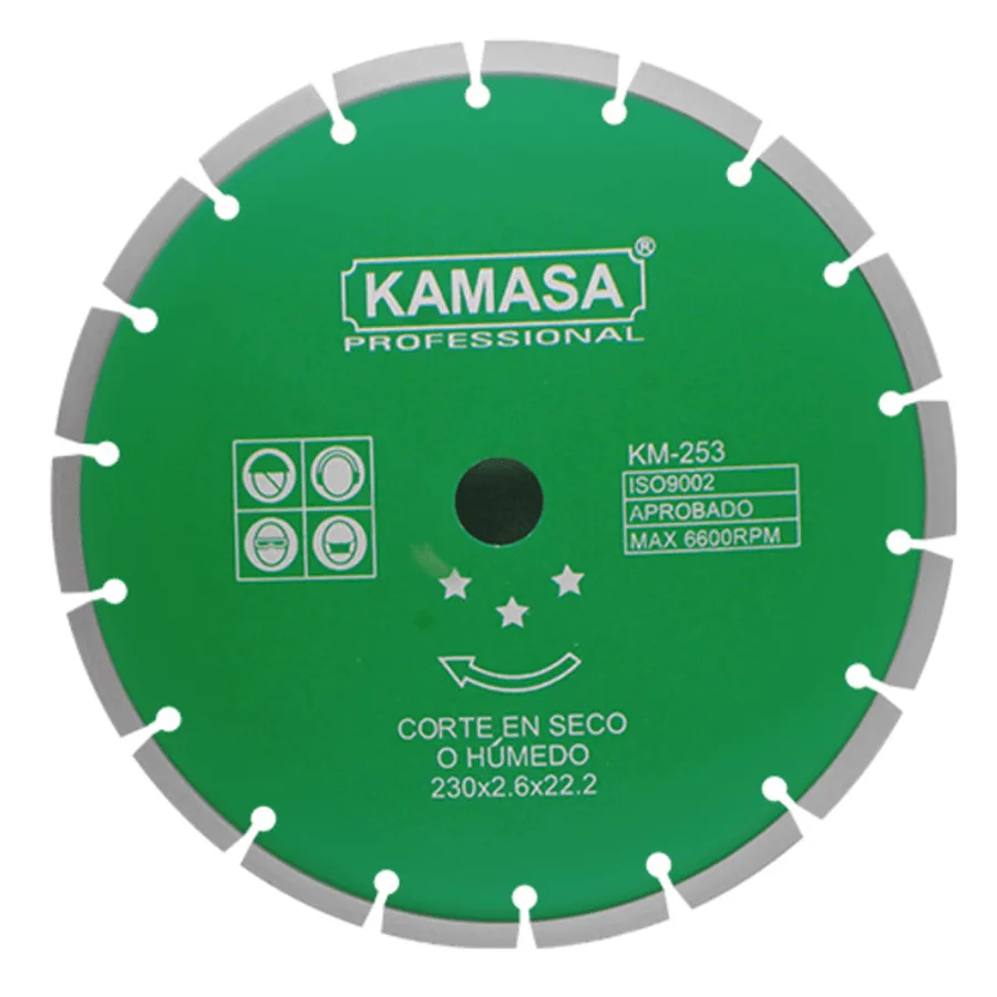 DISCO DIAMANTADO P/CONCRETO 9 KAMASA" (KM-563)