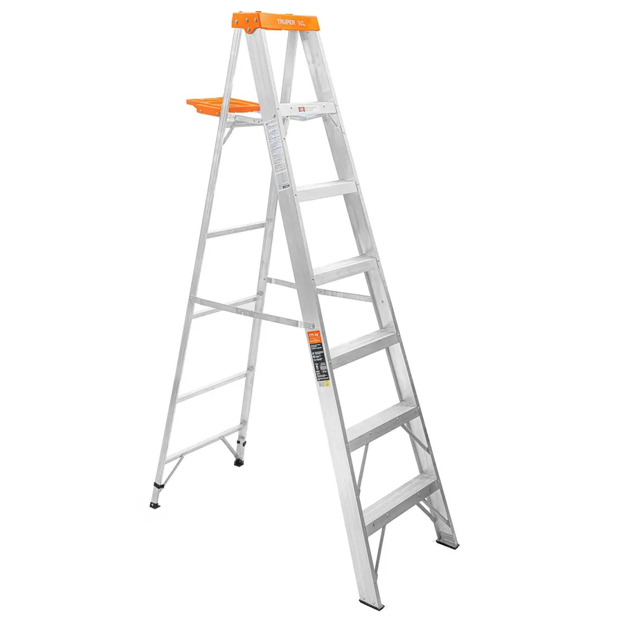 ESCALERA TIPO TIJERA C/BANDEJA 6PEL TRUPER