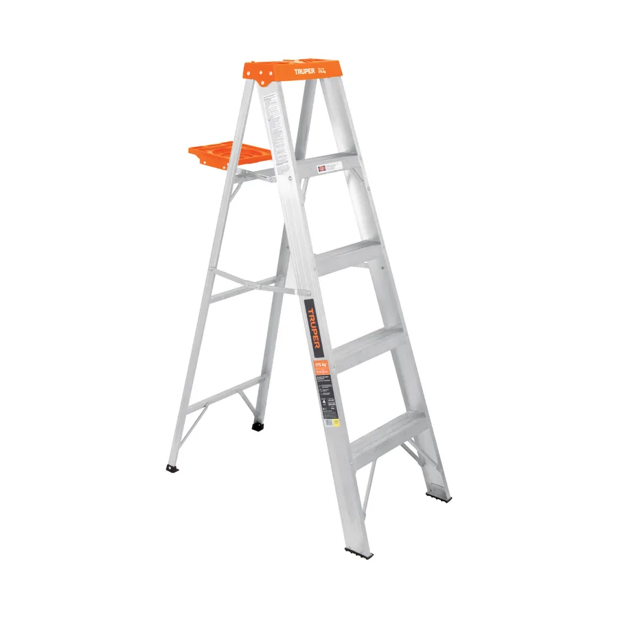 ESCALERA TIPO TIJERA S/BANDEJA C/NARANJA 4P TRUPER