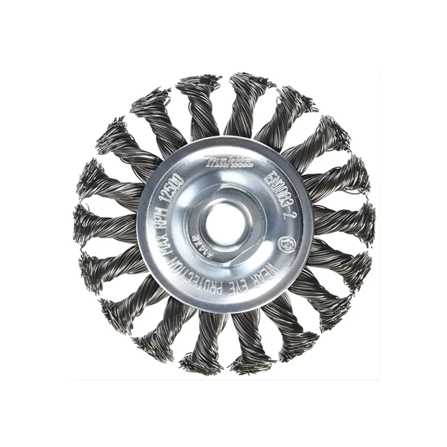 ESCOBILLA GRATA D/RUEDA PLANA TRENZADA 100MM XM14 MAKITA