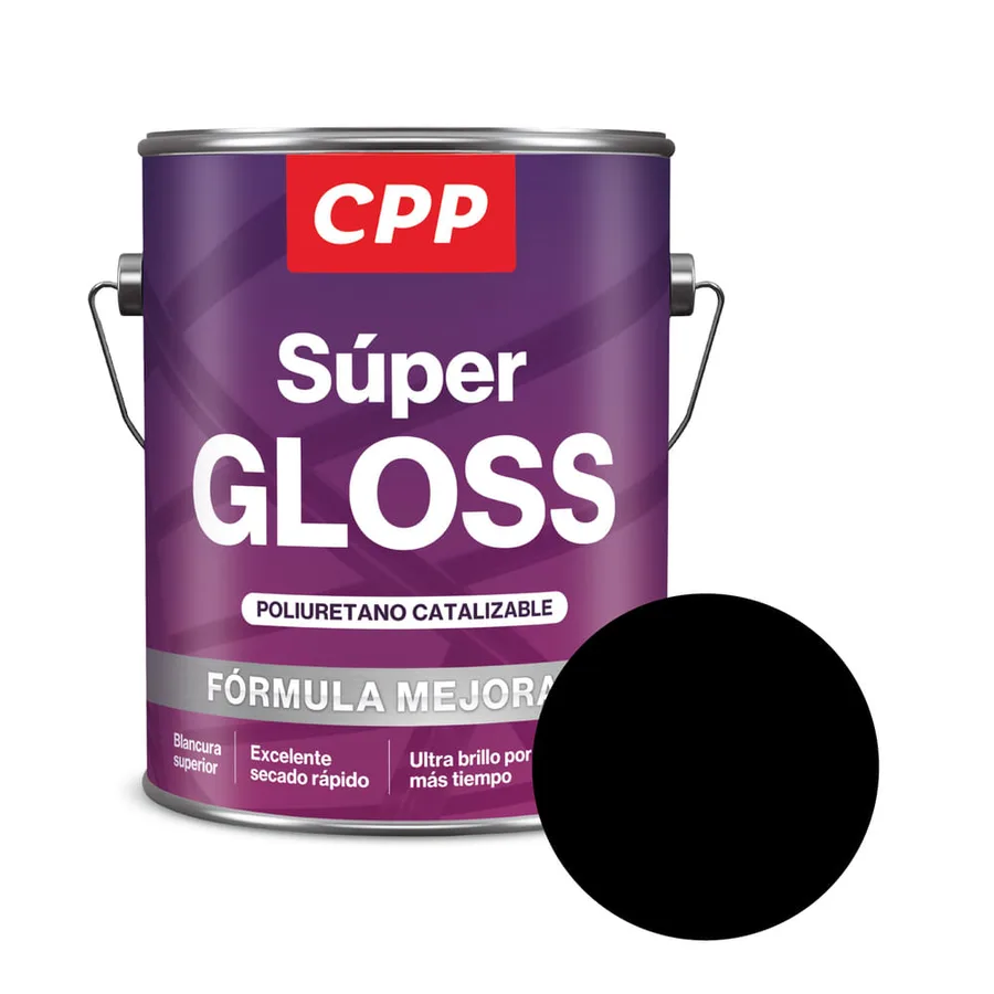 ESMALTE ACRILICO GLOSS NEGRO PARACAS