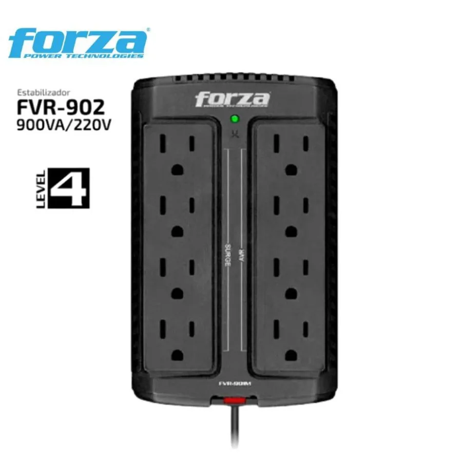 ESTABILIZADOR FORZA FVR-902-8 TOMAS 900VA-450W TRUPER