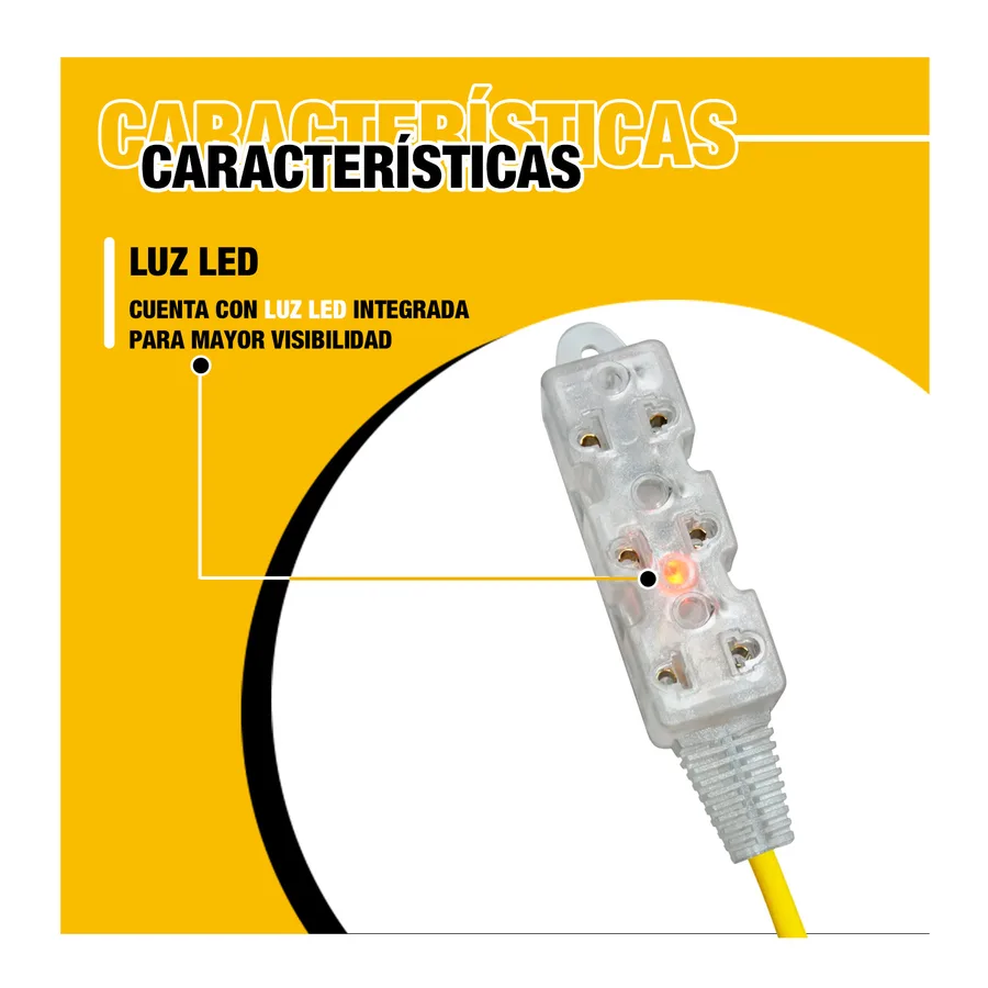 EXTENSION AZUL C/3 TOMAS LED NEON C/TIERRA 3 MTR HOME LIGHT