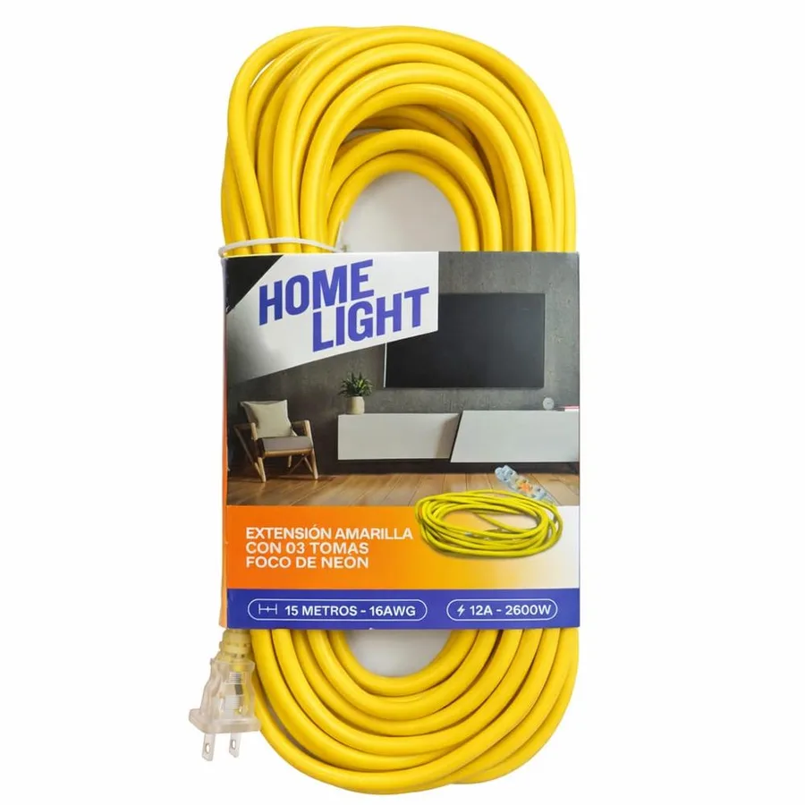 EXTENSION VULCANIZADA AMARILLO 15 MTS NEWSPARK