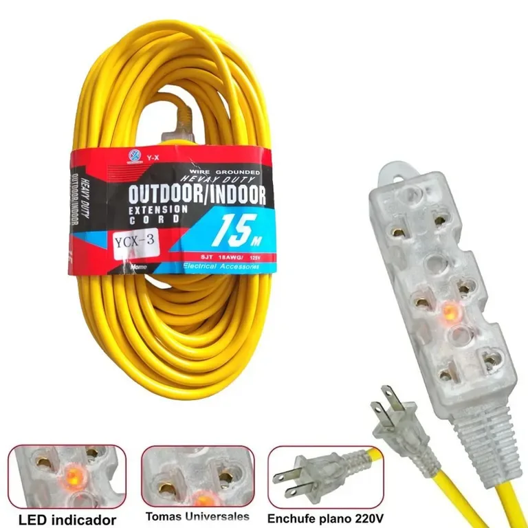 EXTENSION VULCANIZADA ROJO 15MTR NEWSPARK