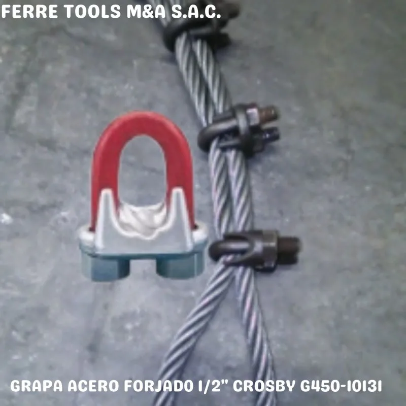 GRAPA TIPO CROSBY PESADA GALV. 1/2" S/M