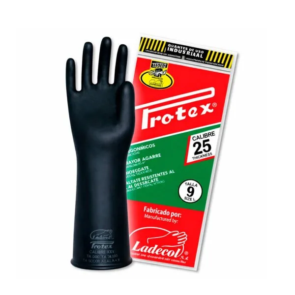 GUANTE DE JEBE CALIBRE 25 T/10 PROTEX