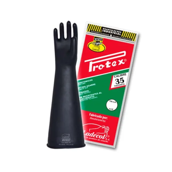GUANTE LATEX PUÑO LARGO 0.35MM PROTEX