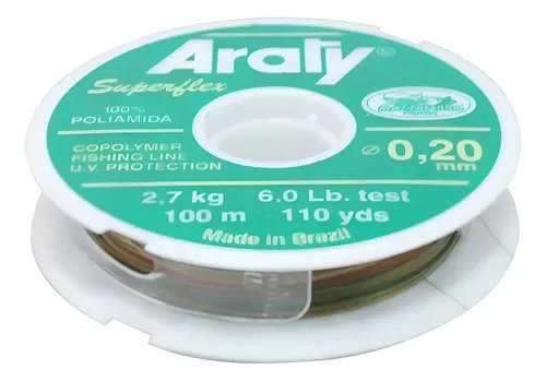 HILO P/PESCA -ROLLO 100M CALIBRE 0.20 MM ARATY