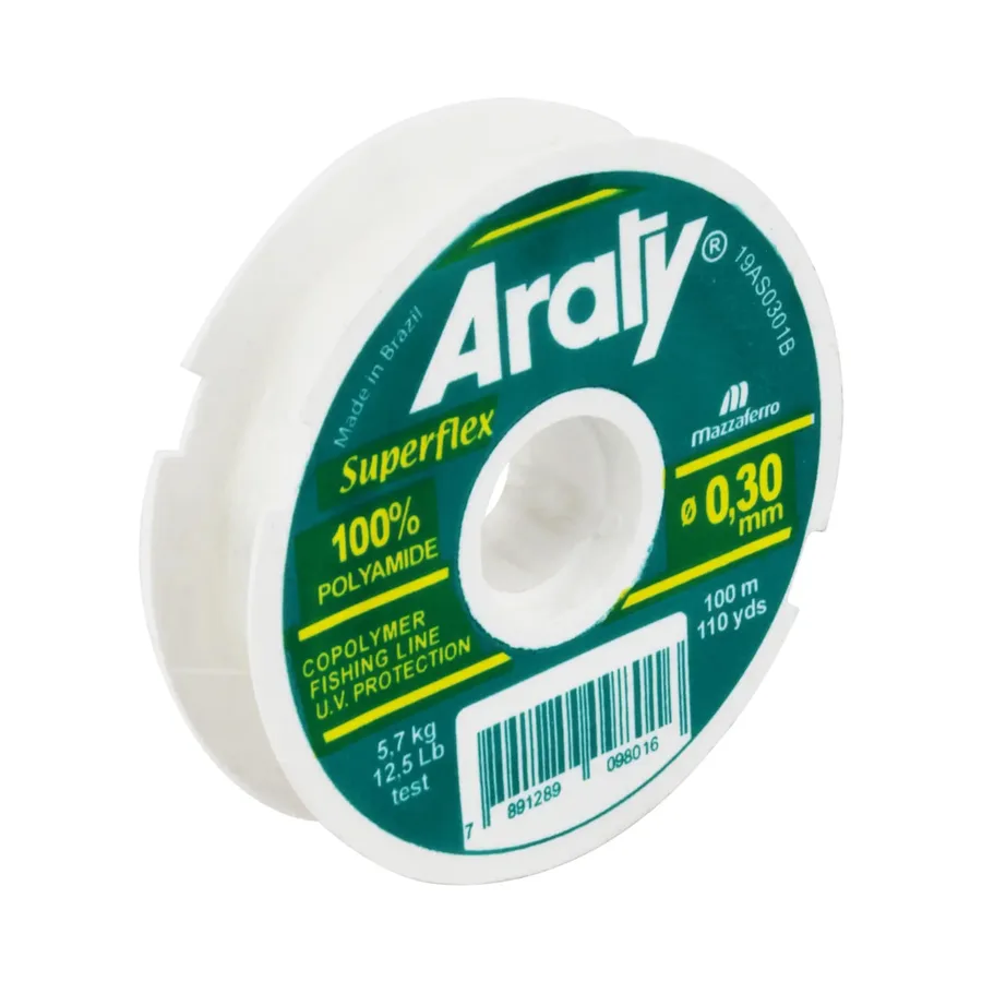 HILO P/PESCA ROLLO 100M CALIBRE 0.30MM ARATY