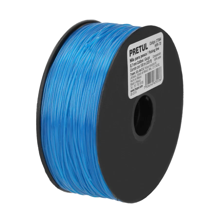 HILO P/ PESCA - ROLLO 100M CALIBRE 0.70 MM PRETUL