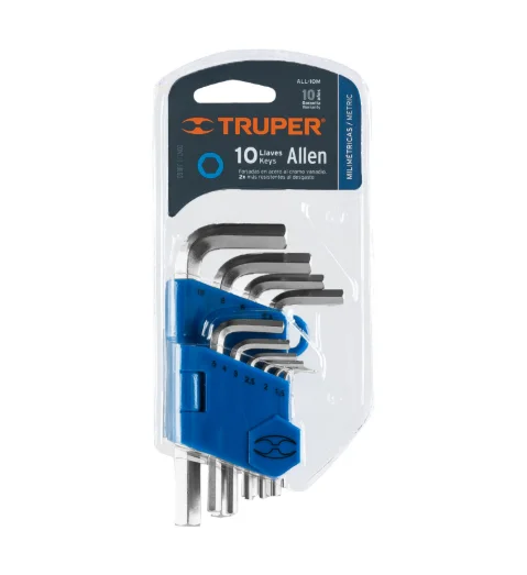 JUEGO 10 LLAVES ALLEN ORGANIZADOR PLAST.MILIM TRUPER