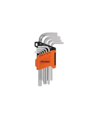JUEGO D/10 LLAVES ALLEN ORGANIZA/PLASTICO PULGADAS TRUPER