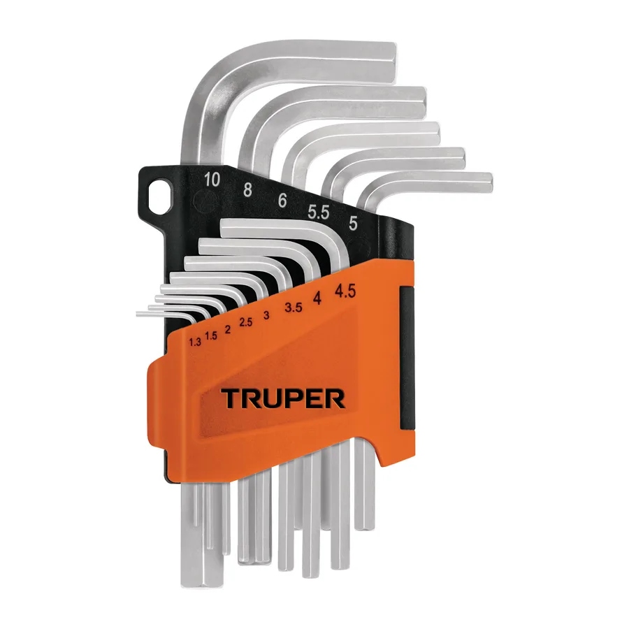 JUEGO D/ 13 LLAVES ALLEN ORGANIZAD/PLASTICO MILIMETROS TRUPER