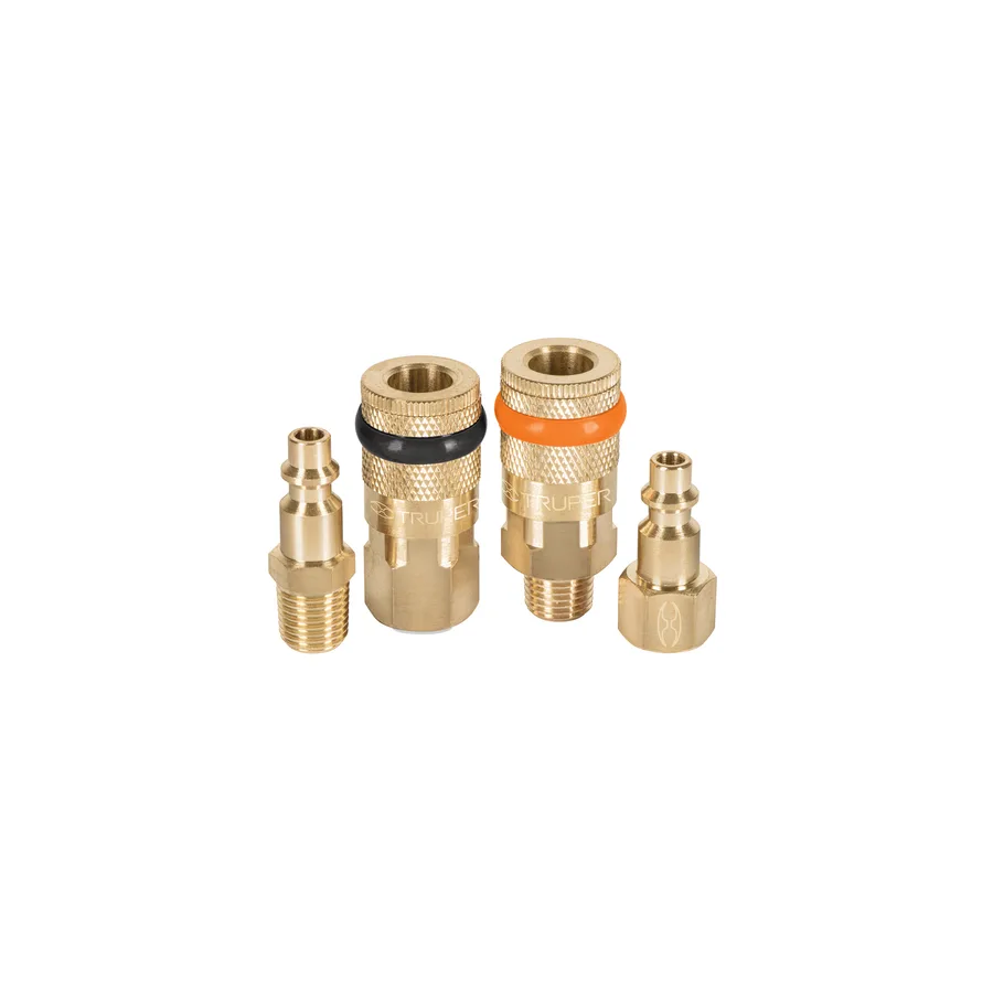 JUEGO DE ACOPLES Y CONECTORES DE LATON X 4PCS TRUPER