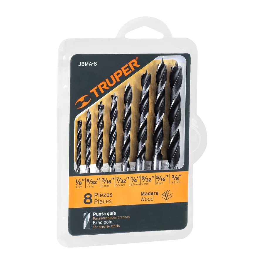 JUEGO DE BROCA P MADERA 8PZAS TRUPER