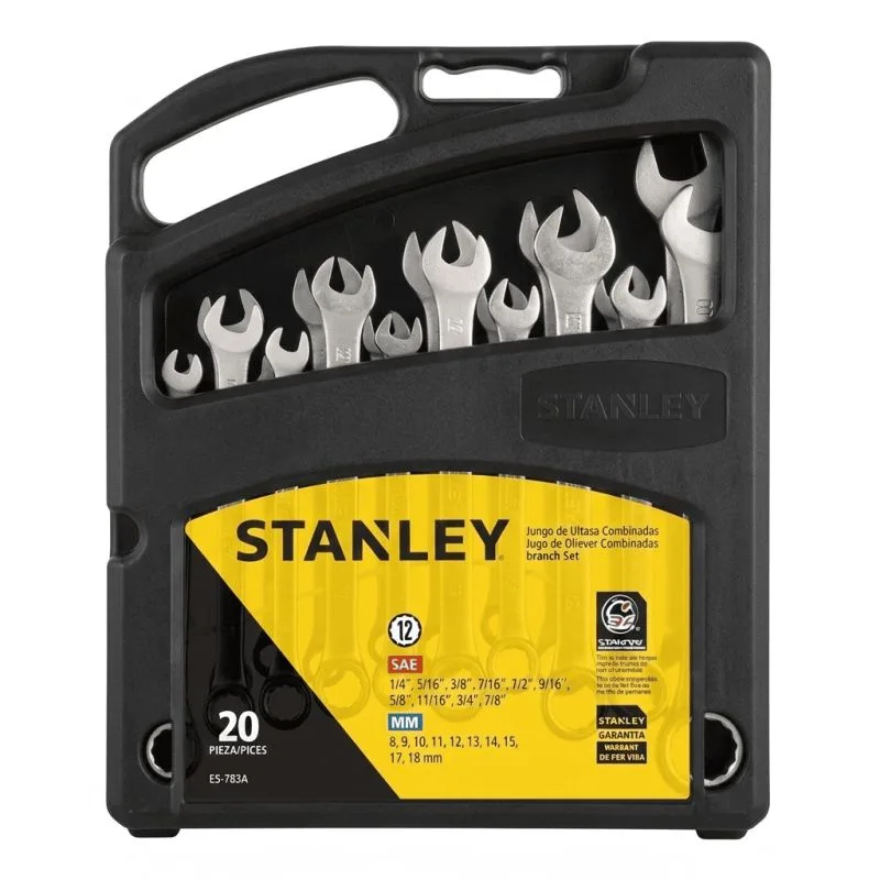 JUEGO DE LLAVES MIXTAS 20 PCS MILIMETRICAS C/MALETA STANLEY