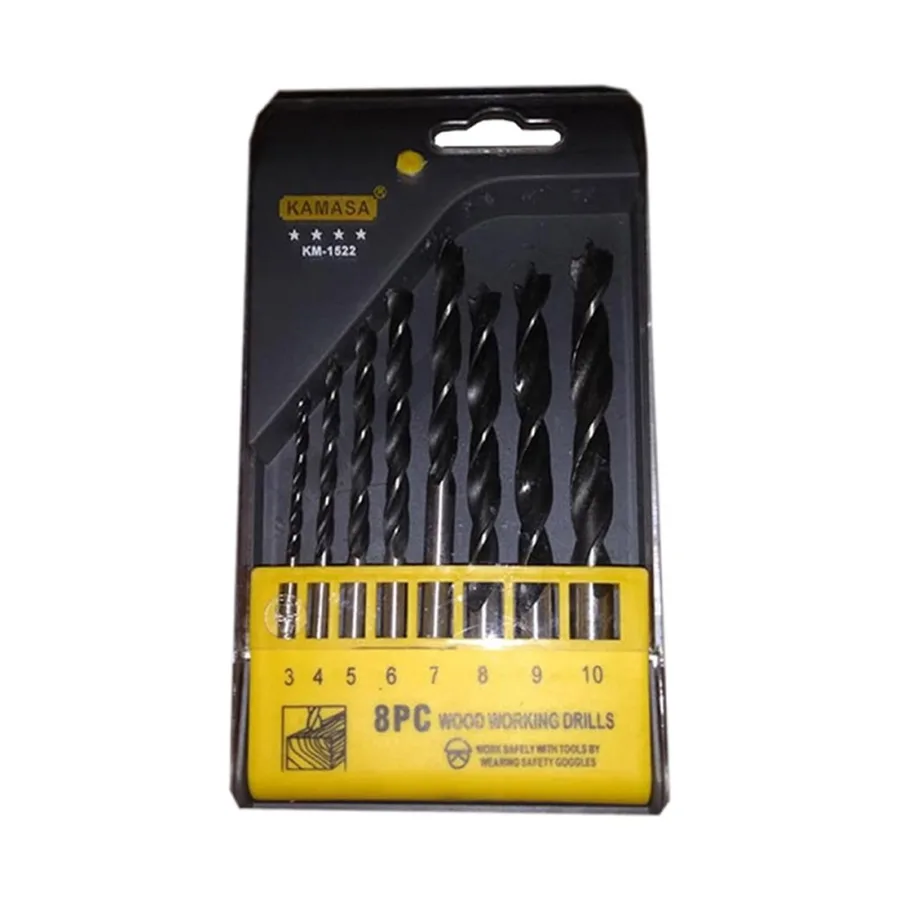 JUG.BROCA MADERA 3.0-10 MM 8 PCS KAMASA