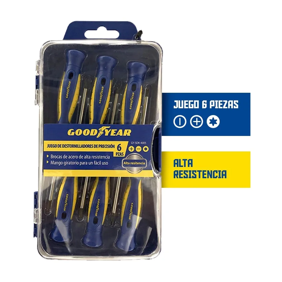 JUG. DESARMADOR GOLPE M/AZUL X6PCS KAMASA