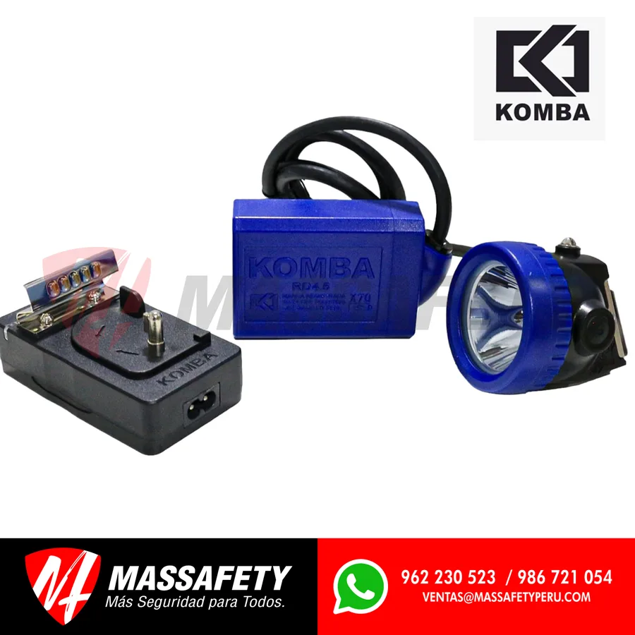 LAMPARA MINERA KOMBA 4.5 AZUL C/ CARGADOR KOMBA