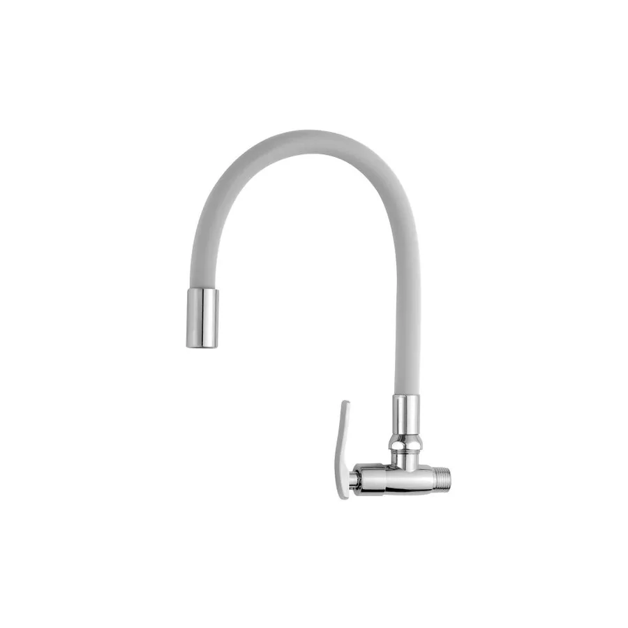 LLAVE DE LAVADERO PARED P/GANZO FLEX BLANCO C&A