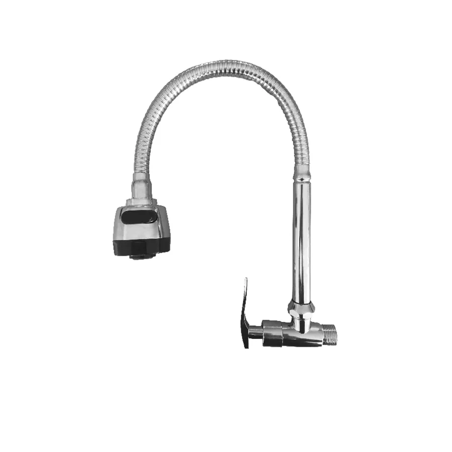 LLAVE DE LAVADERO PARED P/GANZO FLEX GRIS C&A