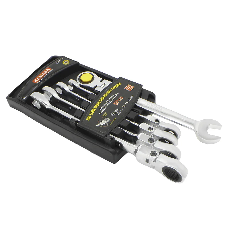 LLAVE MIXTA RACHET FLEXIBLE 8/8 KAMASA